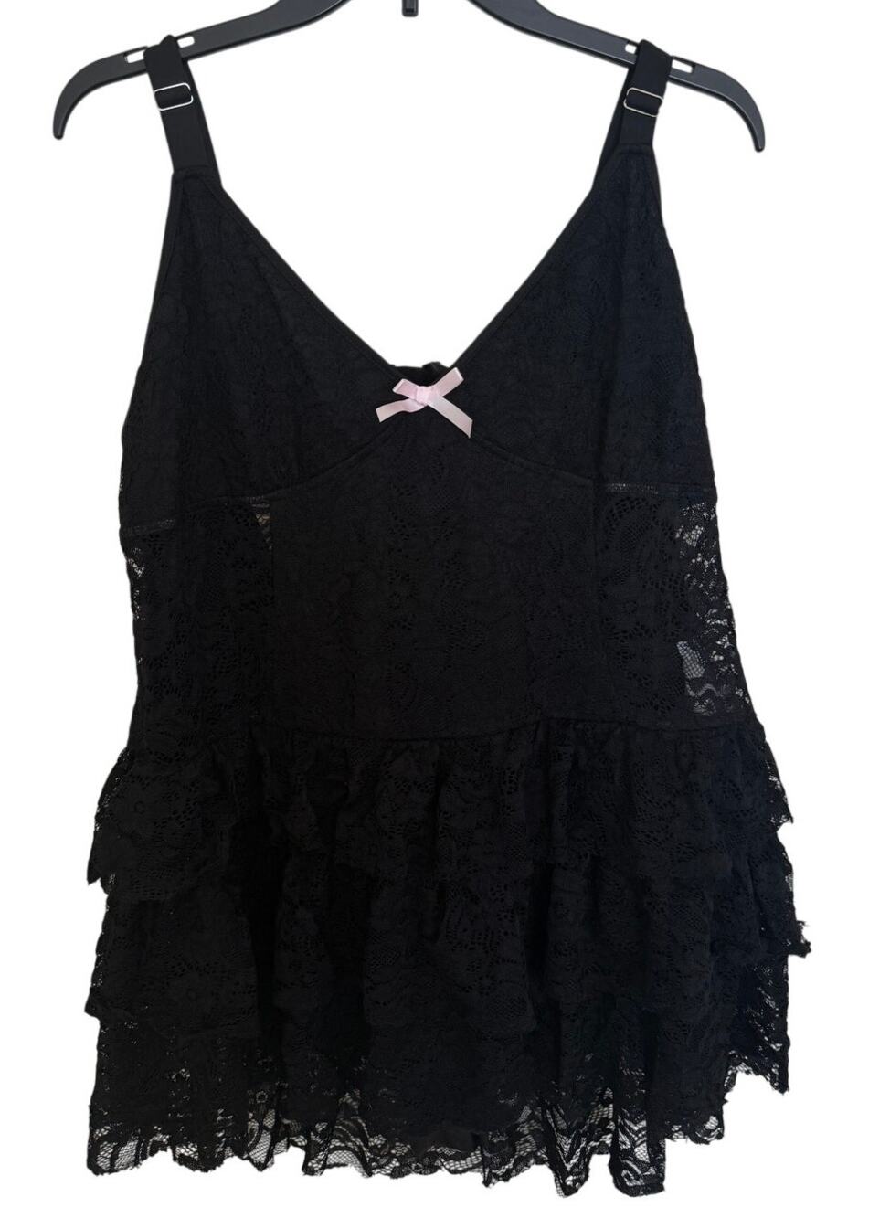 I Heart Raves Black Lace Mini Dress Plus Size 3X Whimsigoth Dark Romance Witchy